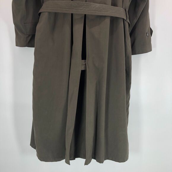 Ralph Ralph Lauren Mens Trench Coat 46 R Wool Blnd Removable Zip Out Liner Green - Picture 6 of 11